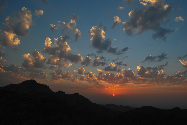 Petra, tramonto